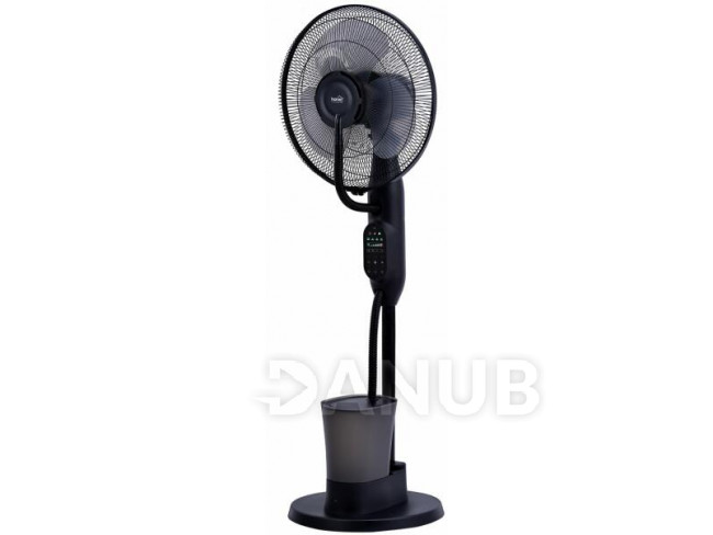 Ventilátor s parou, s diaľkovým ovládačom, s displejom - čierny - 40 cm - 75 W