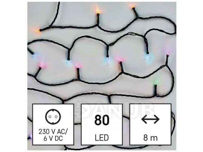 GoSmart LED vianočná reťaz, 8 m, vonkajšia aj vnútorná, RGB, programy, časovač, wifi