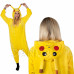 Plyšový overal Kigurumi - vzor pikachu - veľkosť S - 156 cm