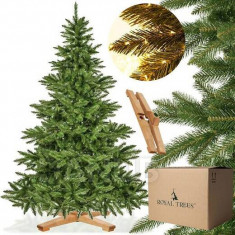 SPRINGOS Umelý vianočný stromček Premium Royal Trees - 180cm - prírodný smrek s dreveným stojanom